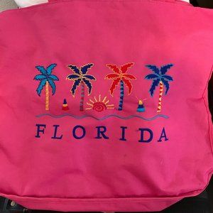 Pink Large Tote Bag Florida